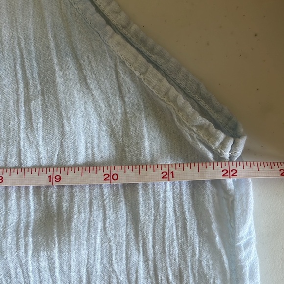 MADE IN ITALY 100% Cotton Sleeveless Midi Dress Swim Cover Up Light Blue No Size - Picture 5 of 7